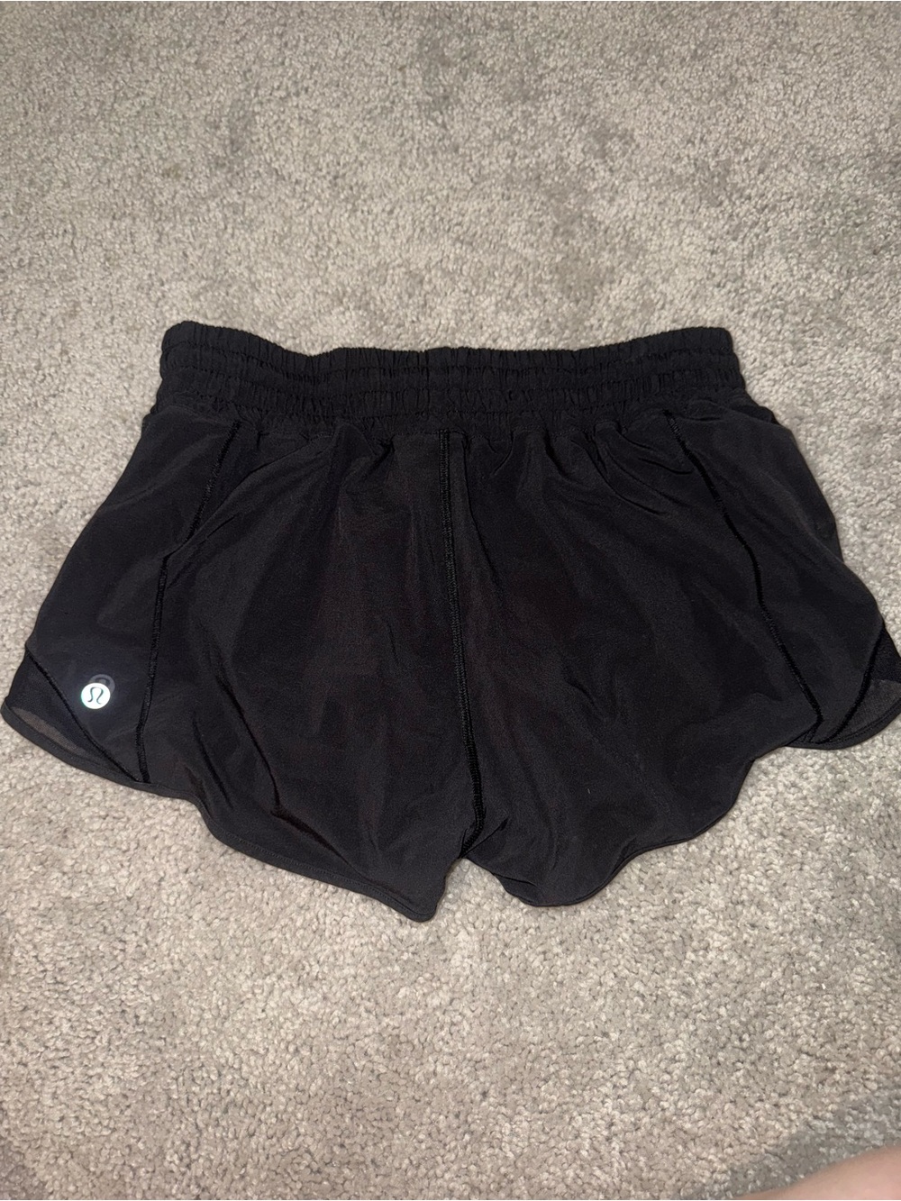 Lemon Black Athletic Running Shorts